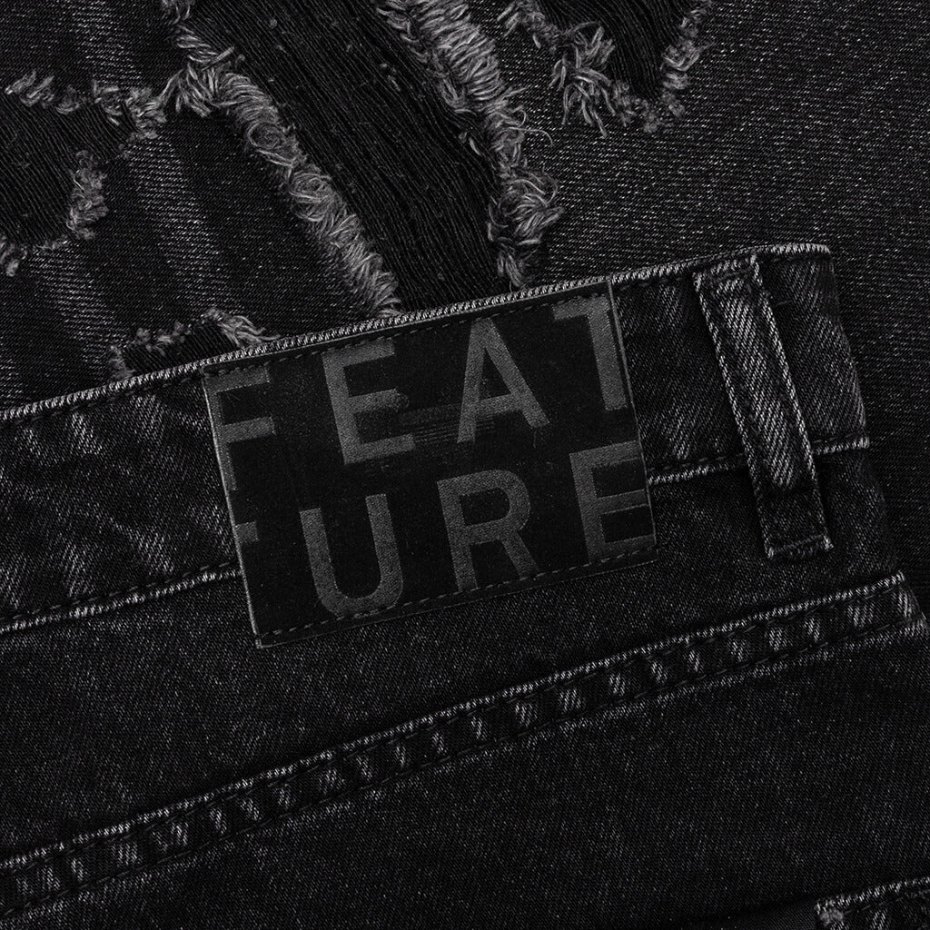 Ian Slim Denim Short - Vintage Black - Image 4