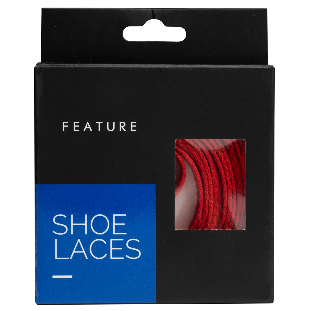 Flat Shoe Laces - Cherry Red - Image 2