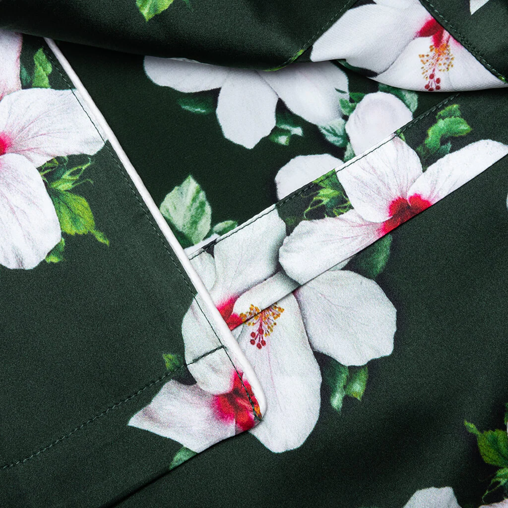 Howard Hawaiian Silk Shirt - Green - Image 7
