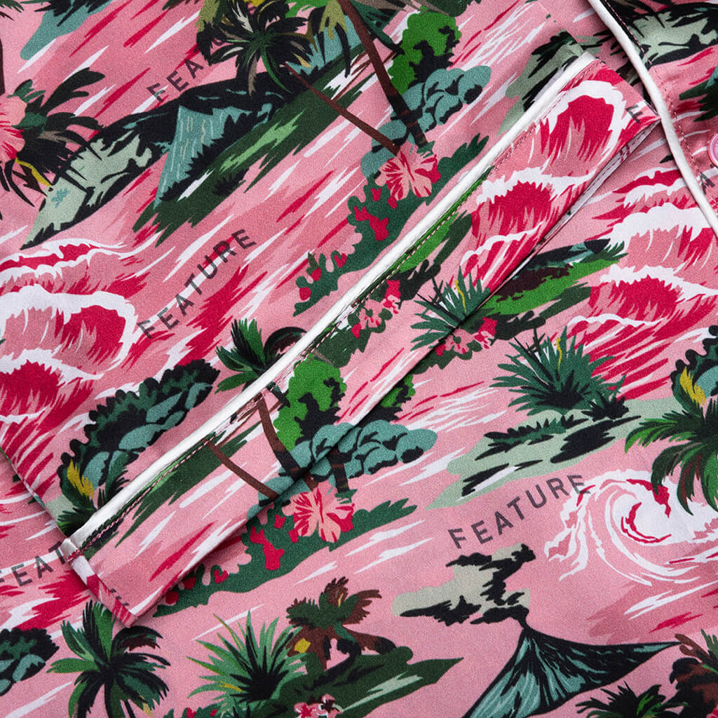 Hitchcock Hawaiian Silk Shirt - Red - Image 5