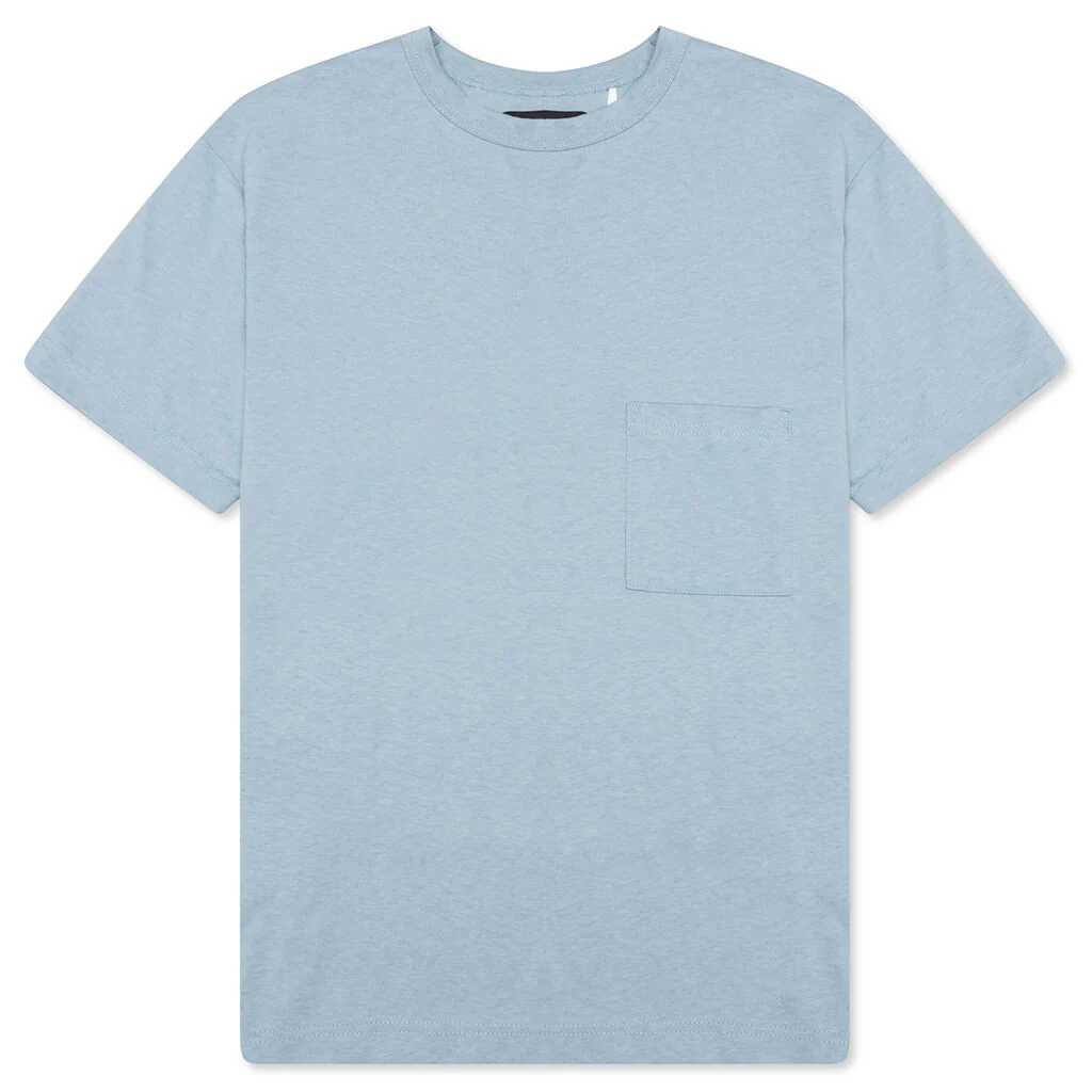 Jersey Braque Pocket Tee - Sea Ice