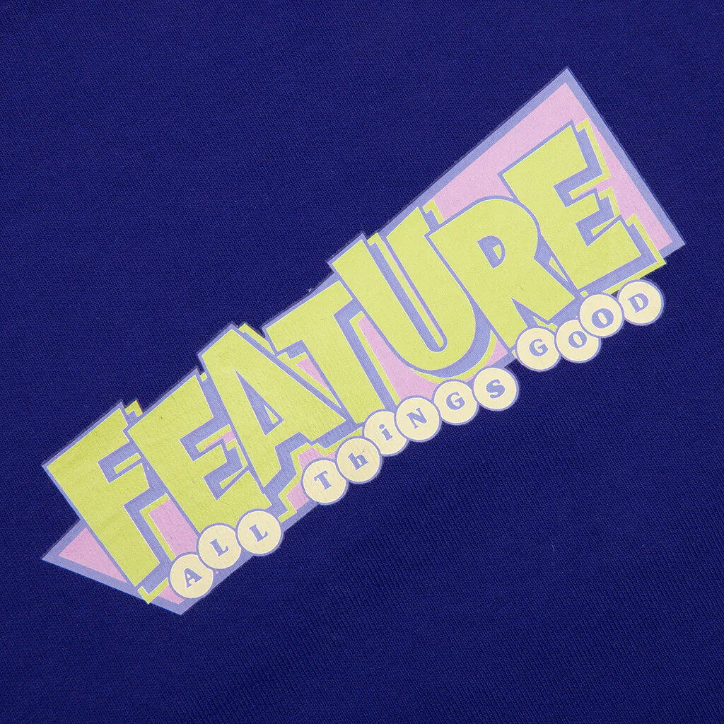 Kids Retro Tee - Cobalt Blue - Image 4