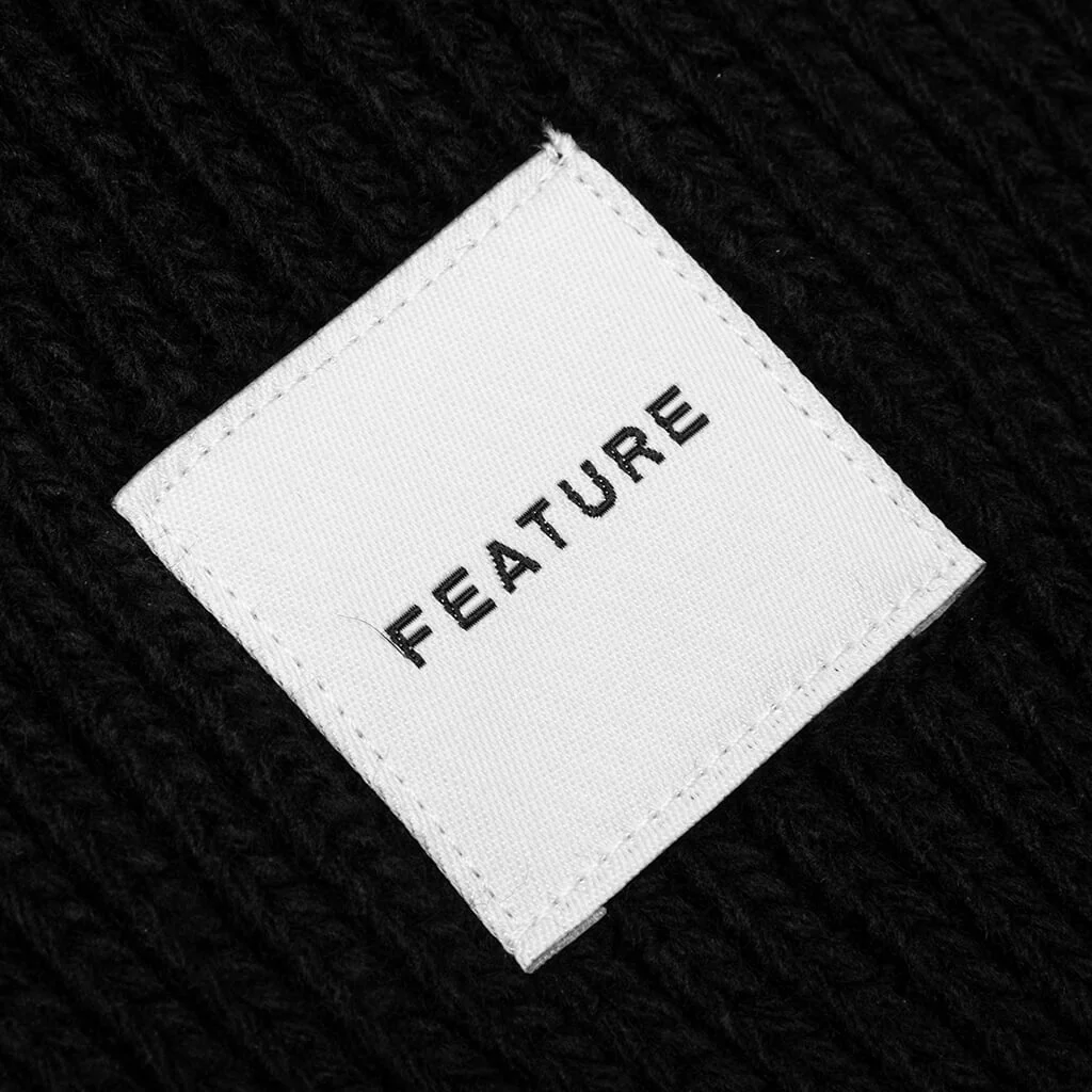Oversized Beanie - Black - Image 2