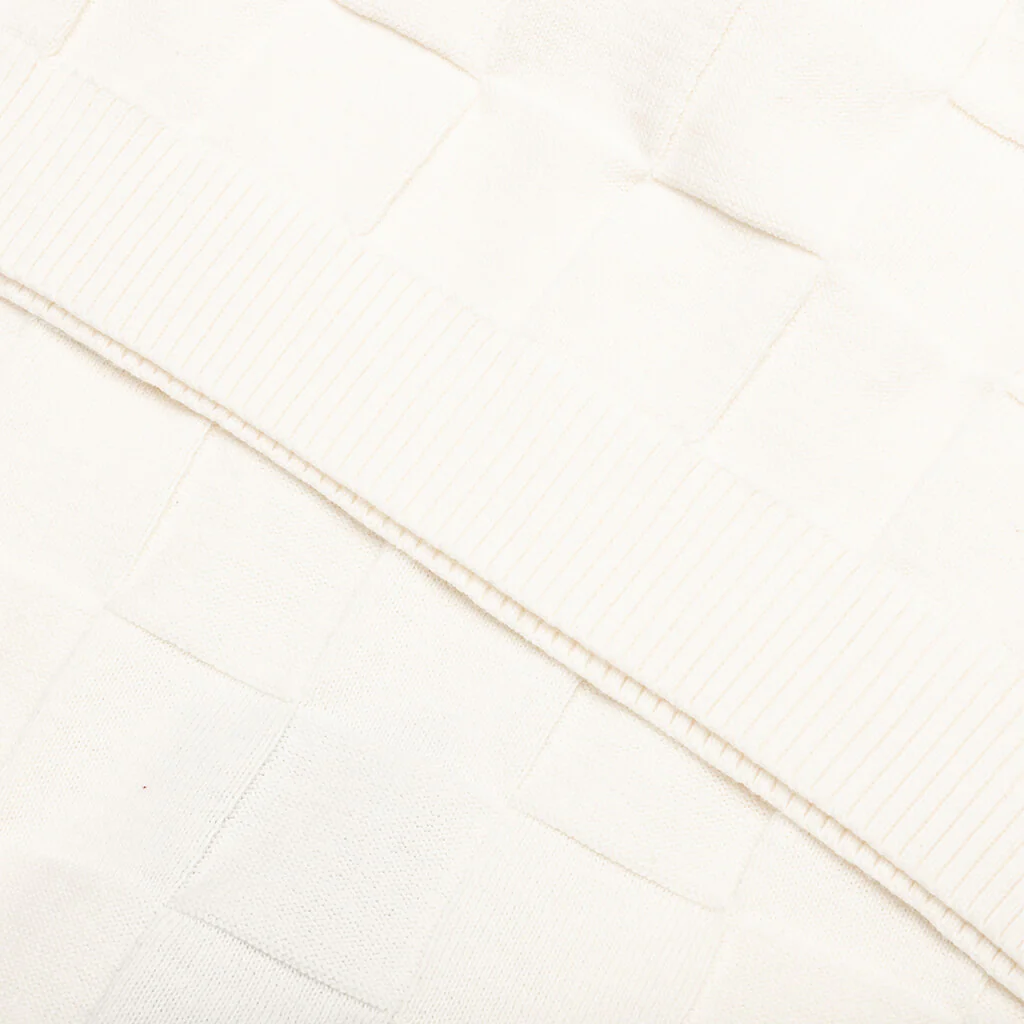Palmer Checked L/S Sweater Polo - Clubhouse Cream - Image 6