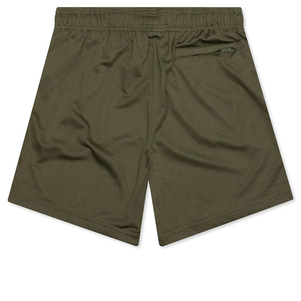 West Mesh Shorts - Olive - Image 2