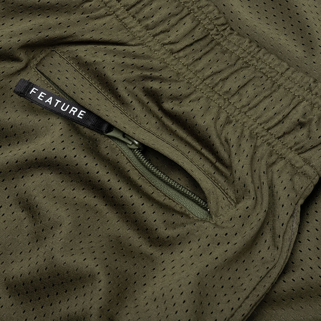 West Mesh Shorts - Olive - Image 5