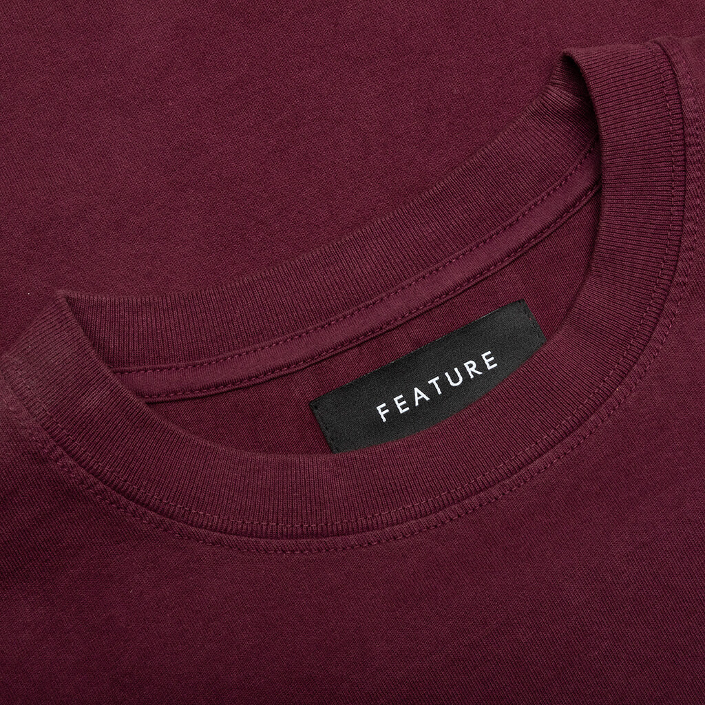 Wynn Logo Lock Up Tee - Oxblood Red - Image 3