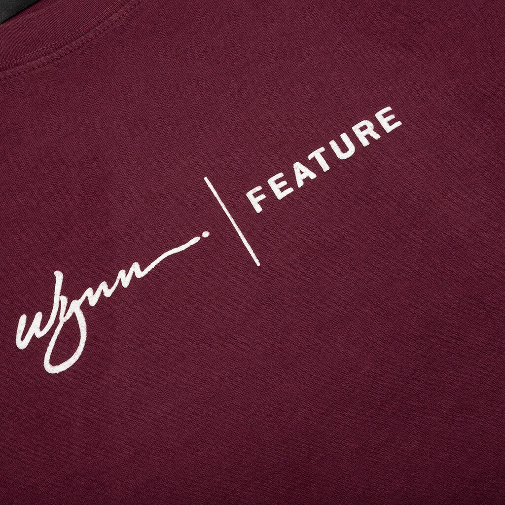 Wynn Logo Lock Up Tee - Oxblood Red - Image 4