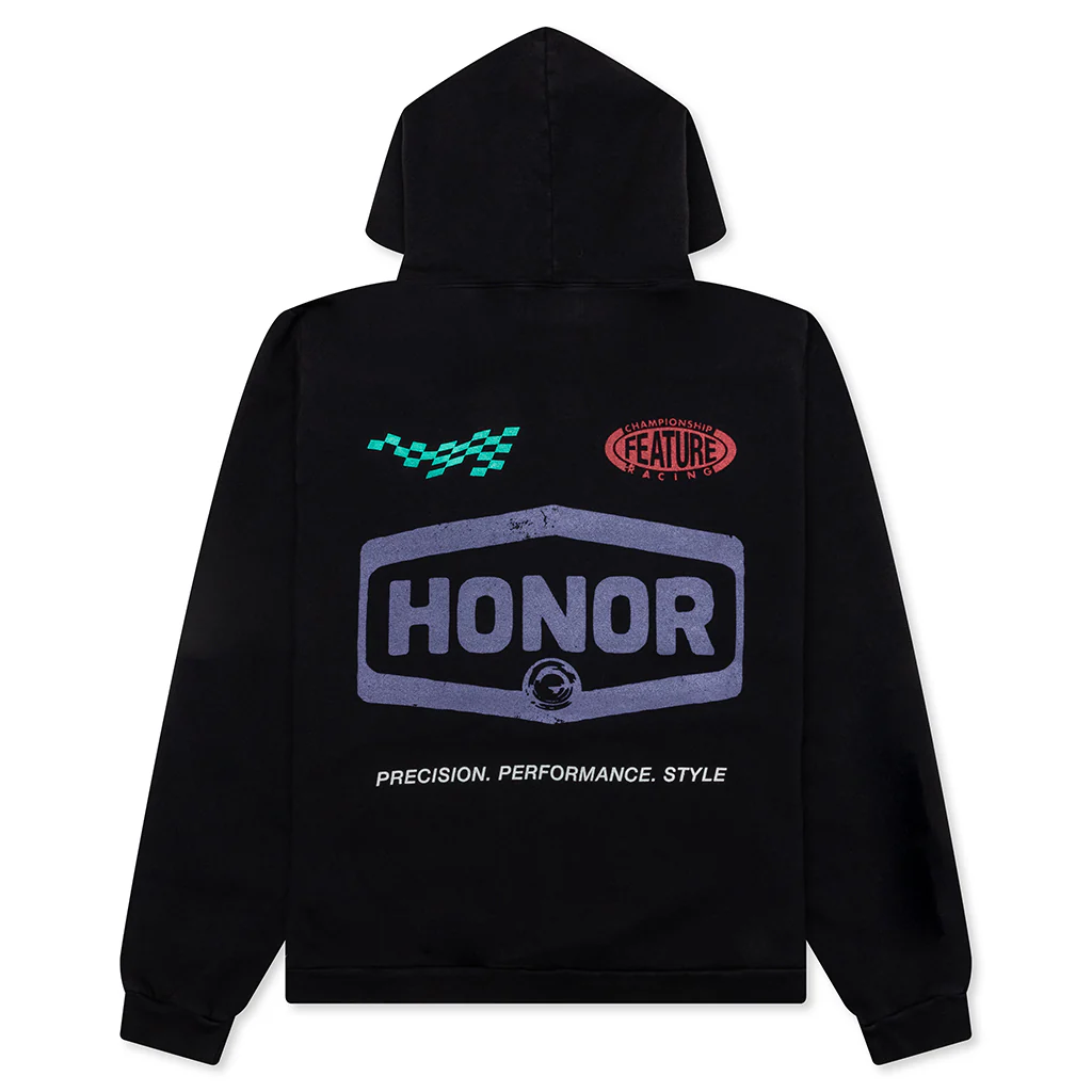 Feature x Honor The Gift Racing Club Hoodie - Faded Black - Image 2