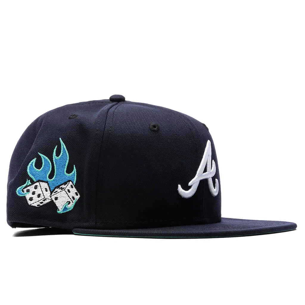 Feature x New Era Flaming Dice 59FIFTY Fitted - Atlanta Braves - Image 5