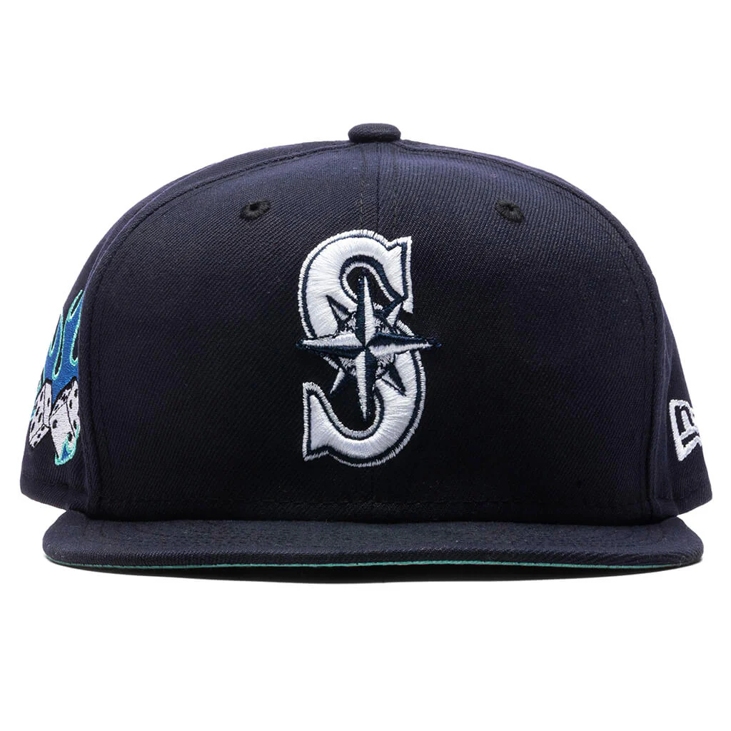 Feature x New Era Flaming Dice 59FIFTY Fitted - Seattle Mariners