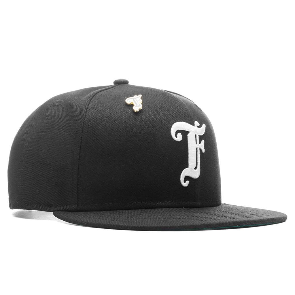 Feature x New Era Old English F Snapback Hat w/ Pin - Black - Image 3