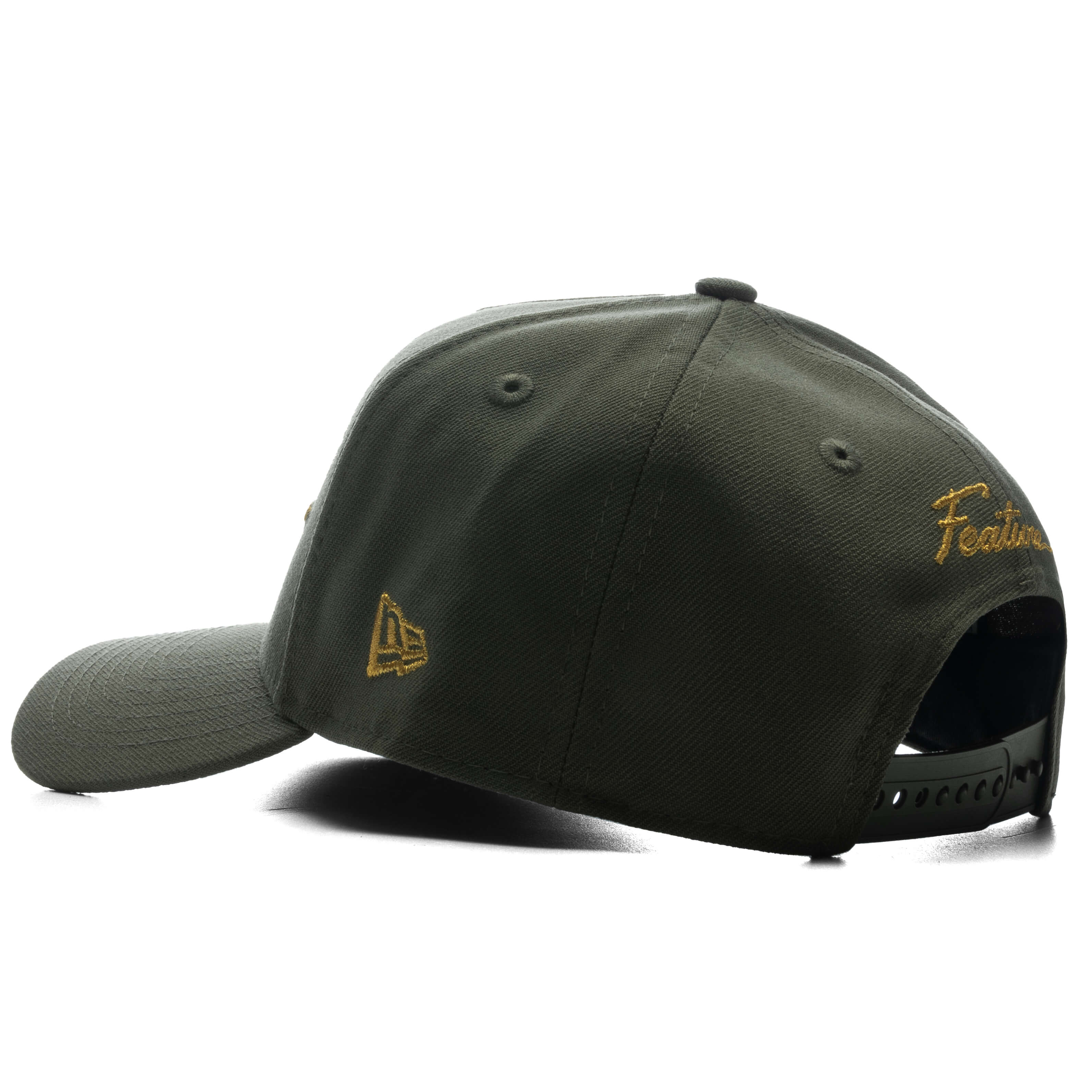 FEATURE x Wynn New Era 9FORTY Plaza A-Frame Snapback - New Olive - Image 4