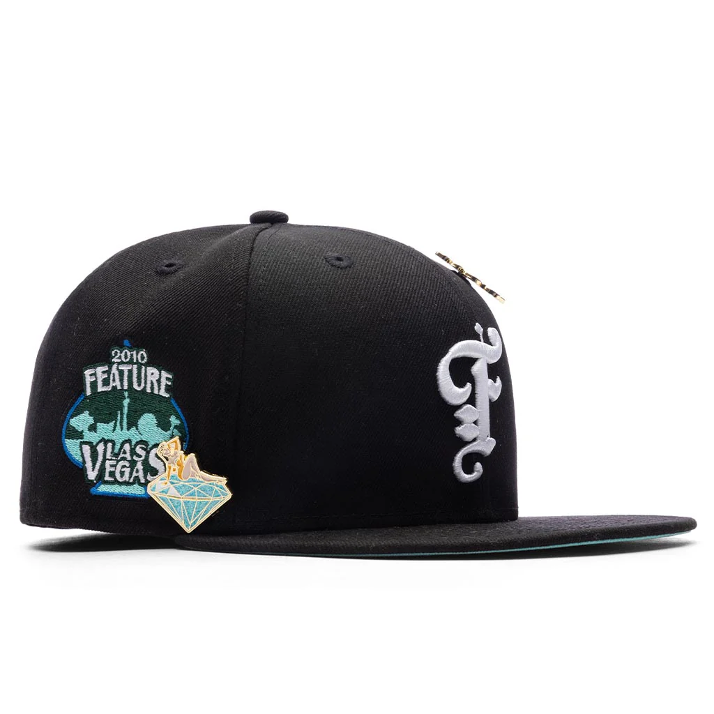 Feature x New Era Old English Las Vegas Fitted - Black/Mint - Image 5