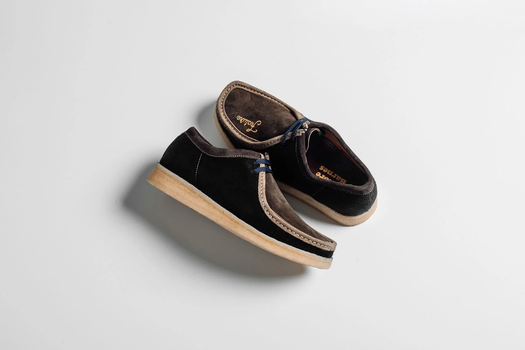 Feature x Padmore & Barnes P204 Original Low Top - Black/Brown - Image 7