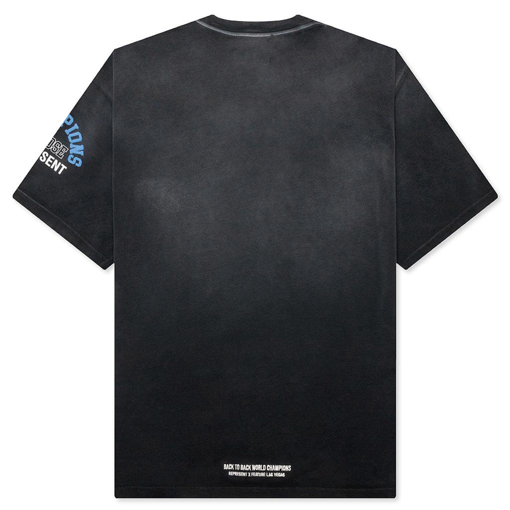 Feature x Represent Champion Rings T-Shirt - Stained Black - Image 2