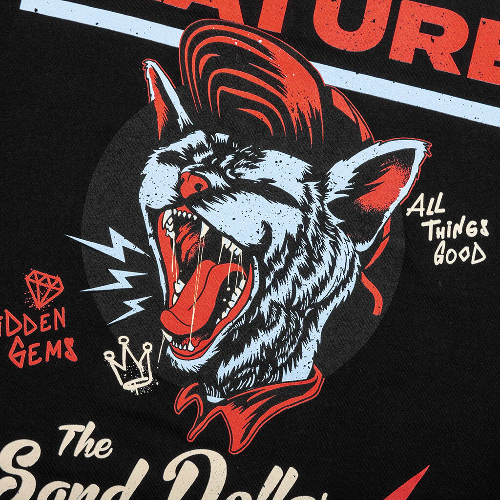 Feature x Sand Dollar Black Cat Tee - Black - Image 6