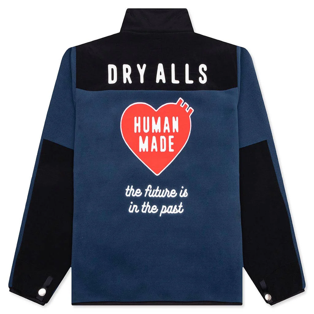 Fleece Half Zip Jacket - Navy - Image 2
