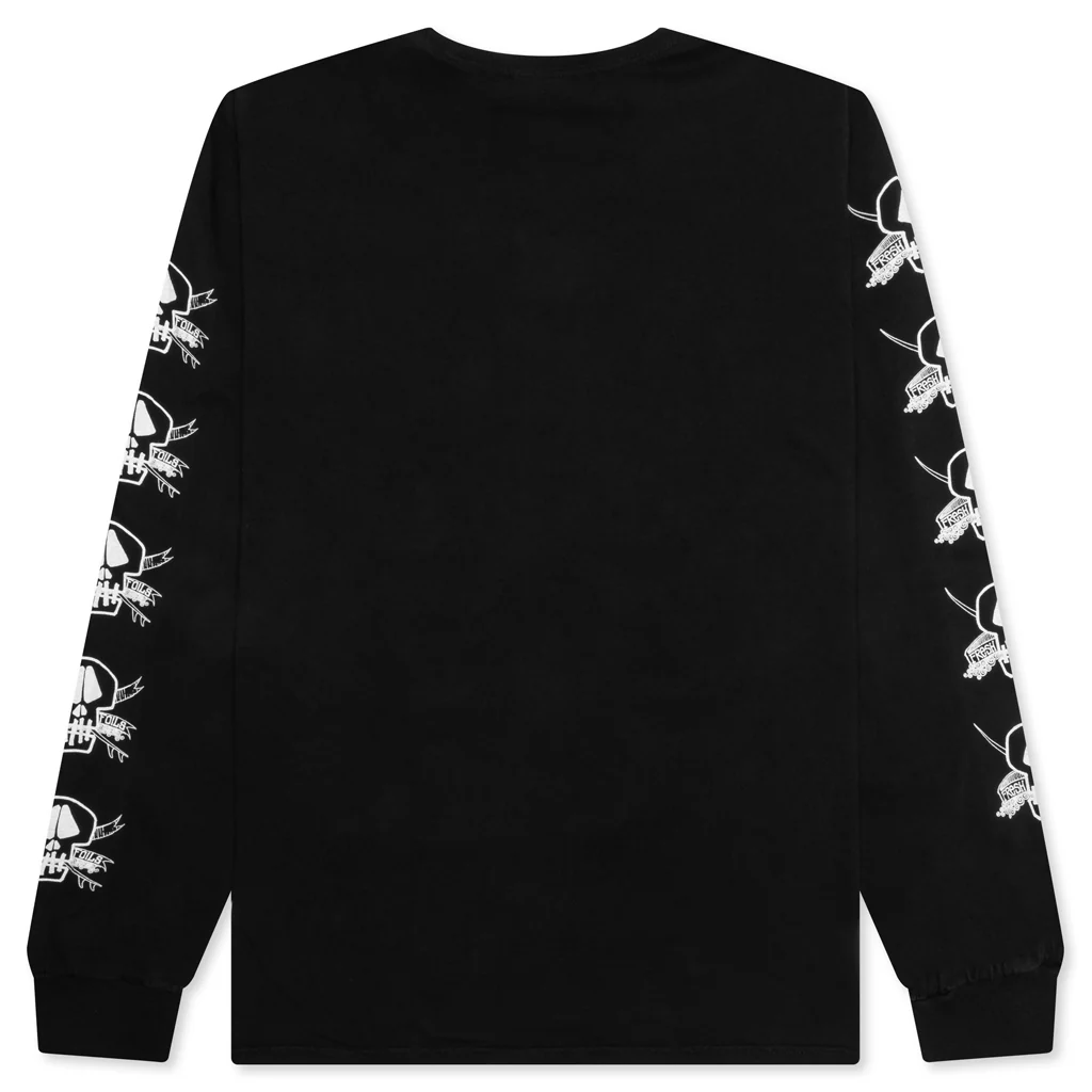 Foils Pigment Dyed L/S Tee - Black - Image 2