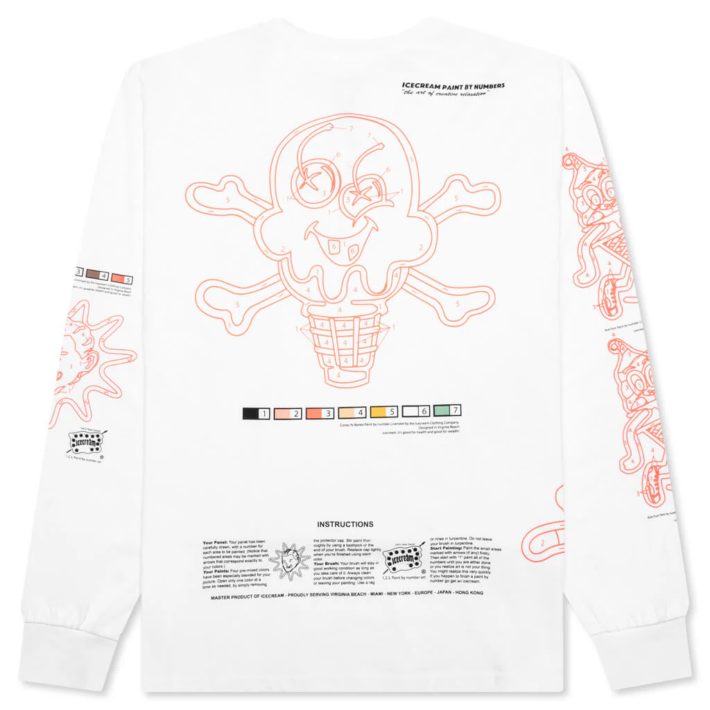 Follow The Numbers L/S Knit - White - Image 2