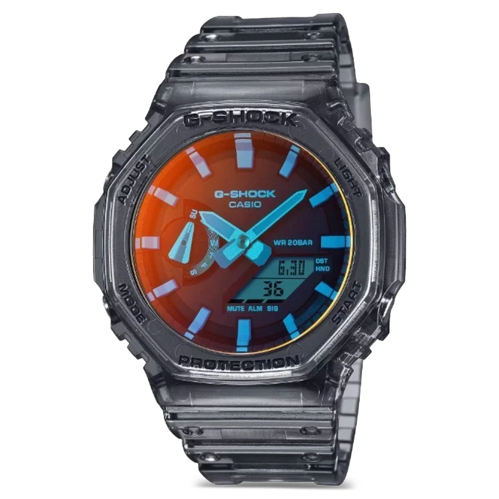 GA2100TLS-8A - Translucent Grey/Dusk Orange