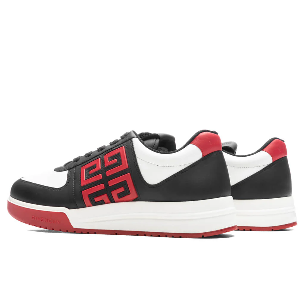 G4 Low-Top Sneakers - Black/White/Red - Image 3