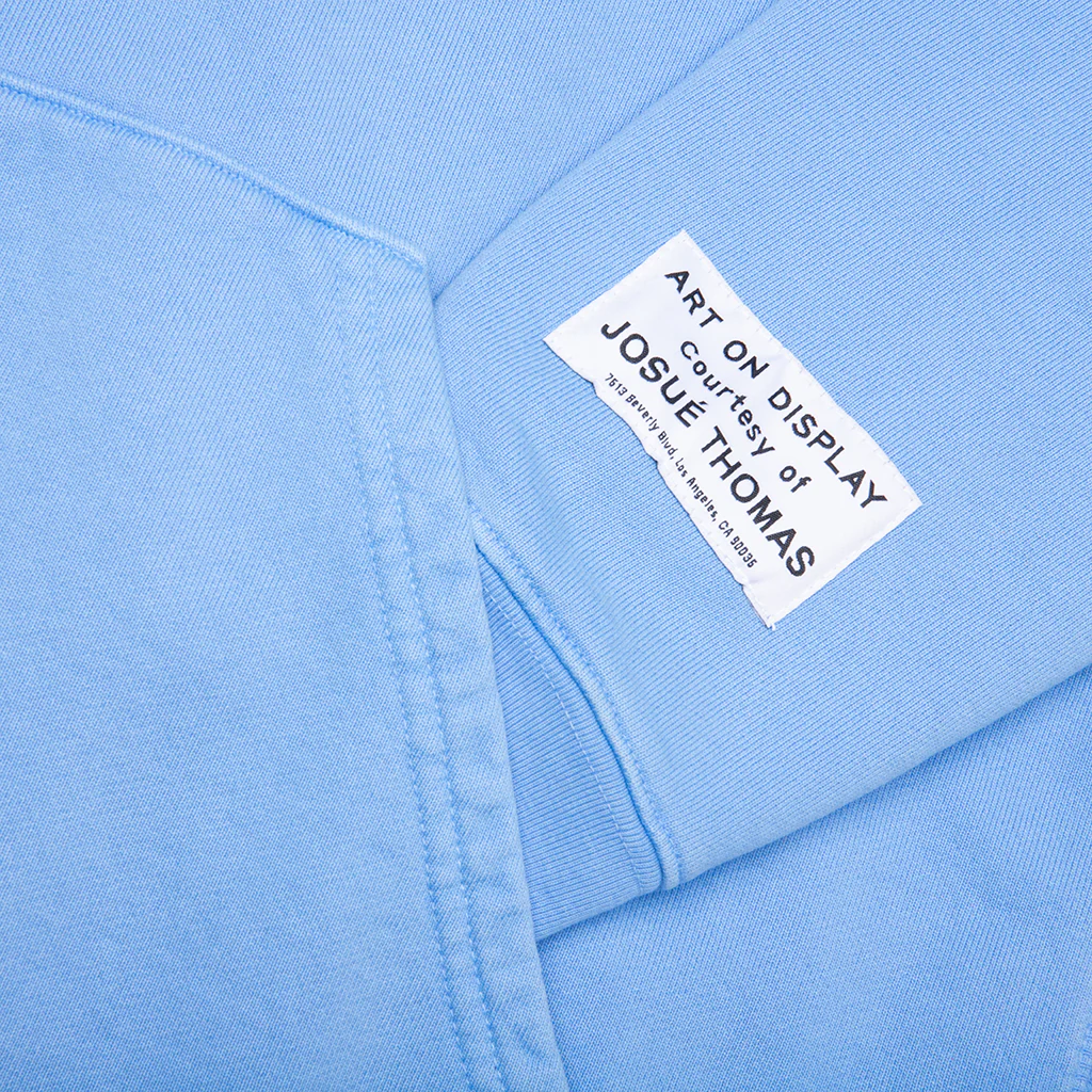 90's GD Logo Hoodie - Baby Blue - Image 4
