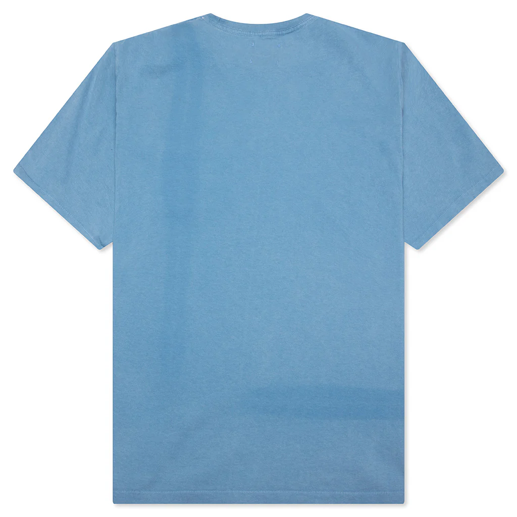 Vintage Logo Painted Tee - Dusty Blue - Image 2