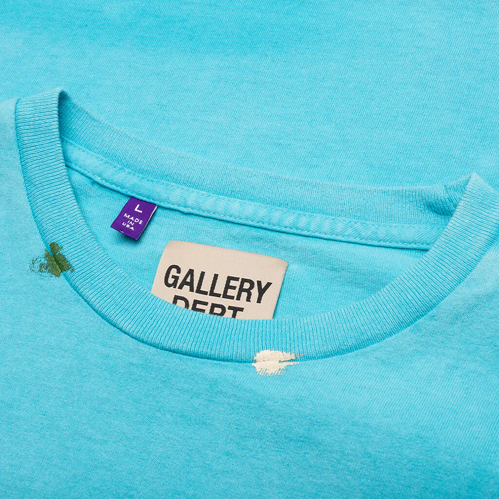 Vintage Logo Painted Tee - Turquoise - Image 3