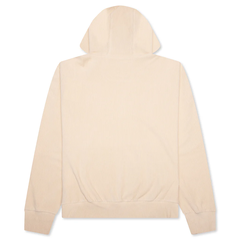 Boxy Fit Velvet Sweatshirt With Pocket Base - Clay - Image 2