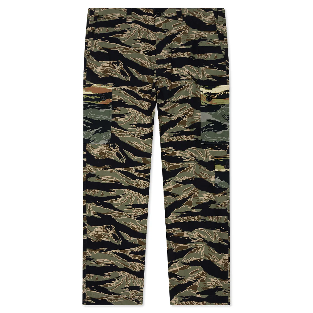 Camo Print Cargo Pants - Multicolored