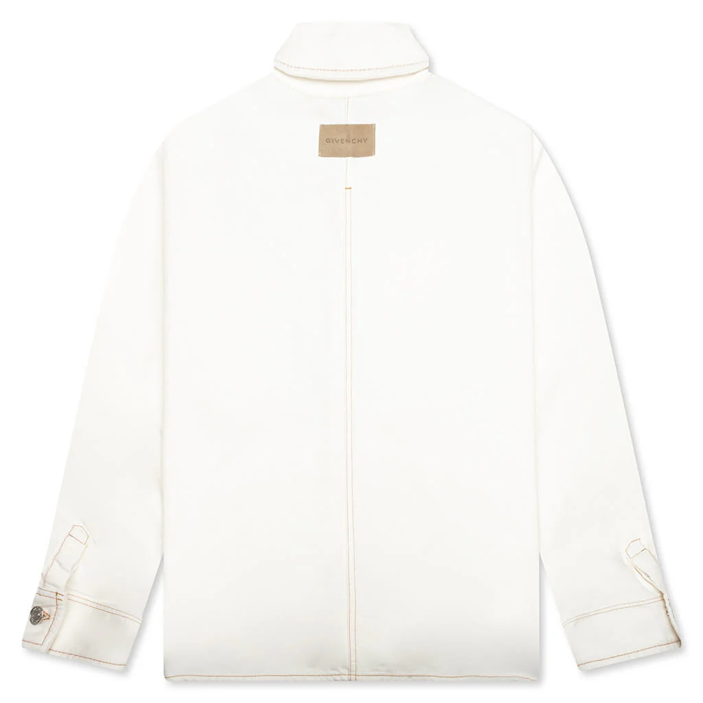 Couture Seam Overshirt - White - Image 2