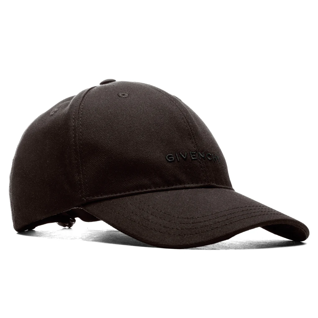 Curved Cap With Embroidered Logo - Chocolate - Image 3