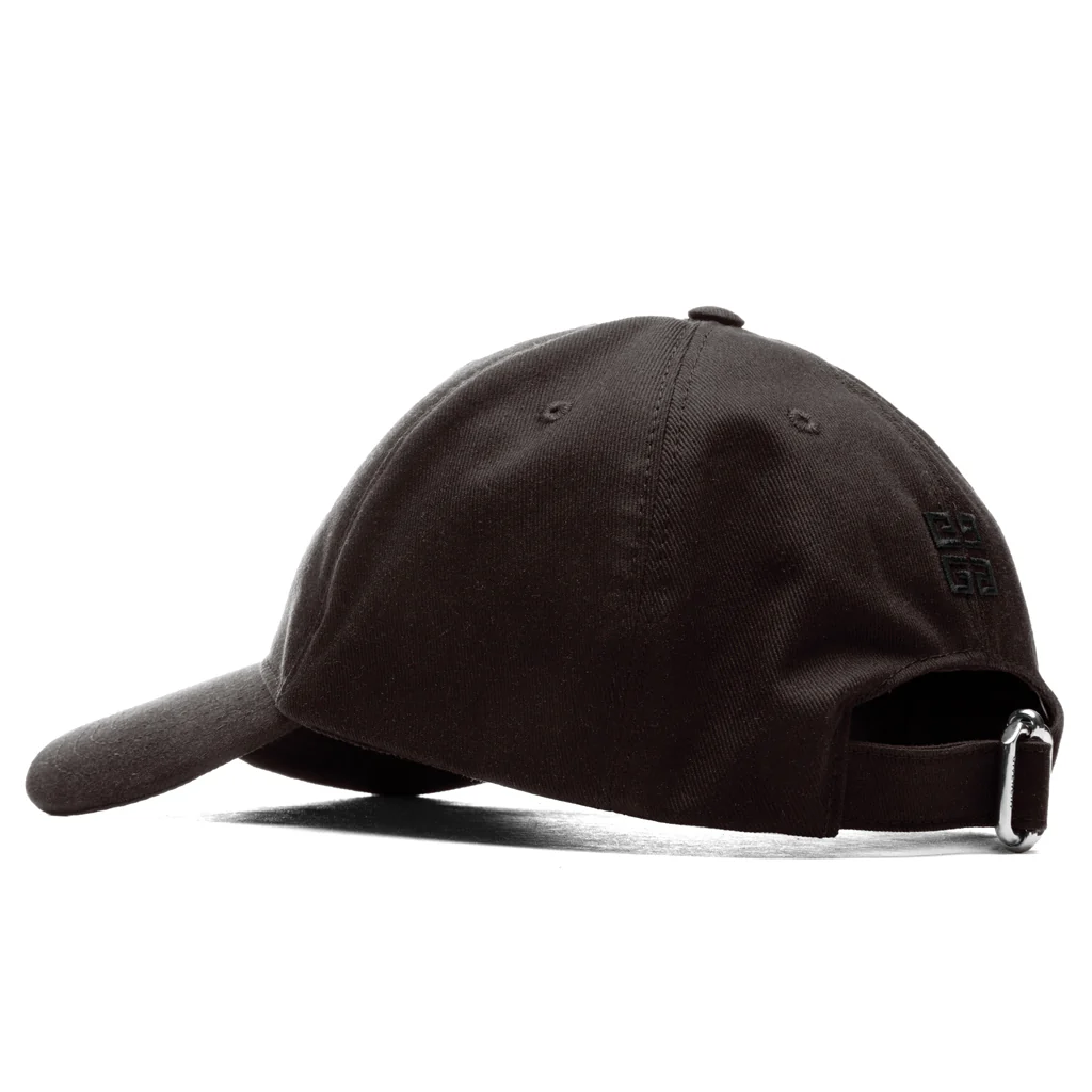 Curved Cap With Embroidered Logo - Chocolate - Image 4
