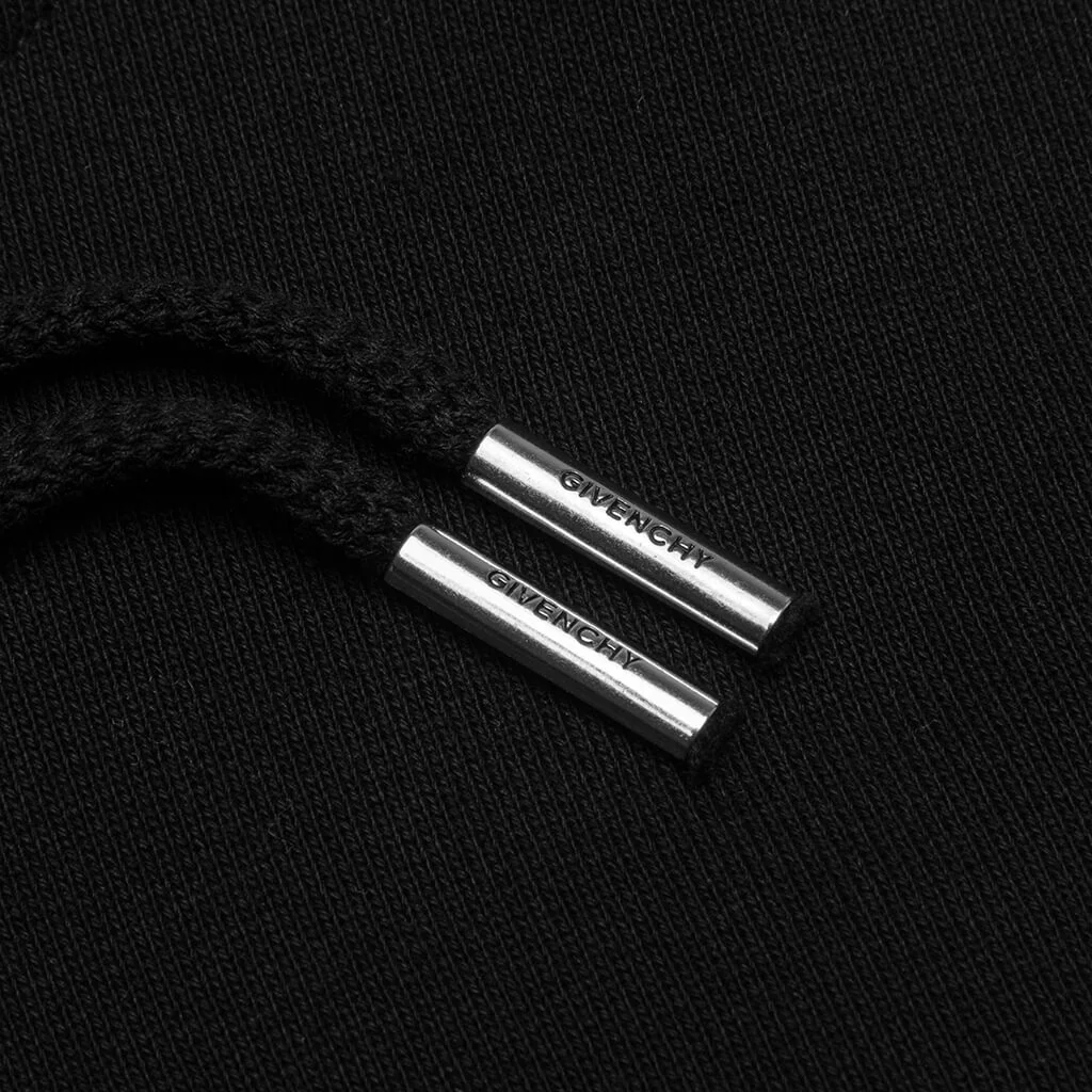 Embroidered Hoodie Classic Fit - Black - Image 3