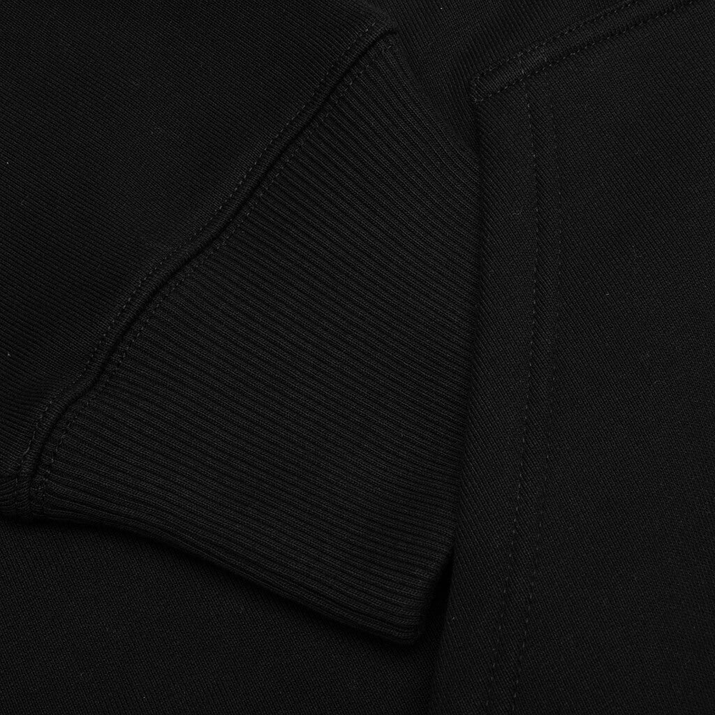 Embroidered Hoodie Classic Fit - Black - Image 6