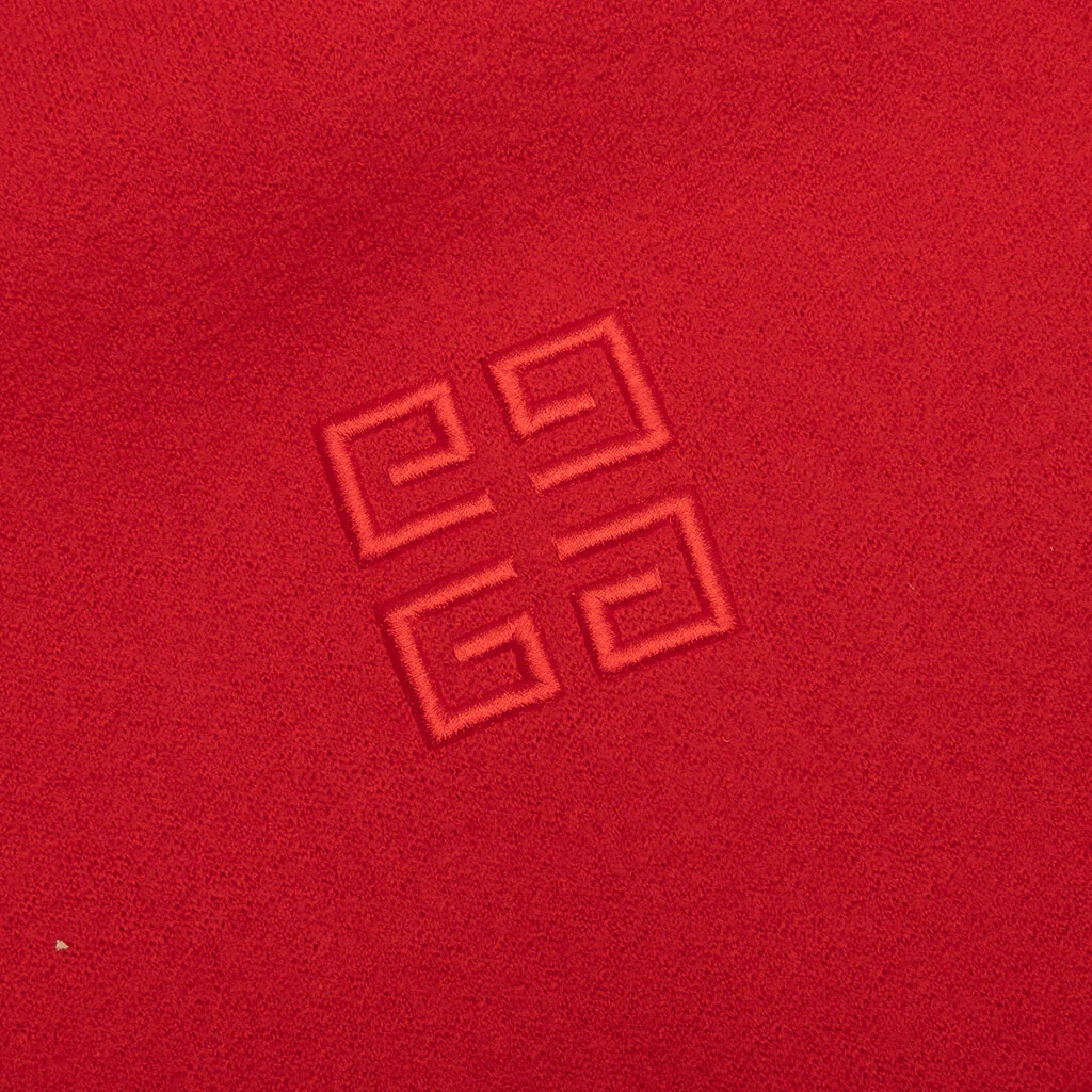 Embroidered Varsity Jacket - Red - Image 5