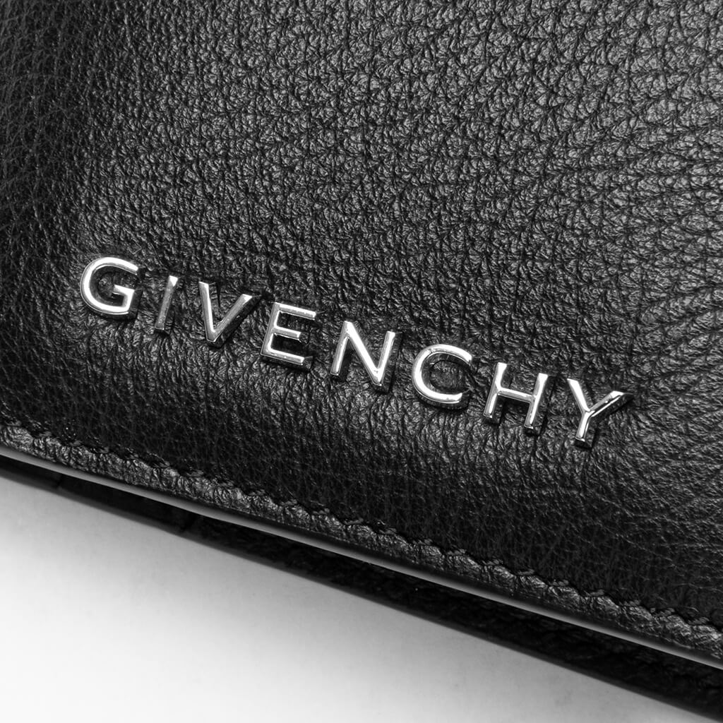 Grained Leather Card Holder 6cc - Black - Image 4
