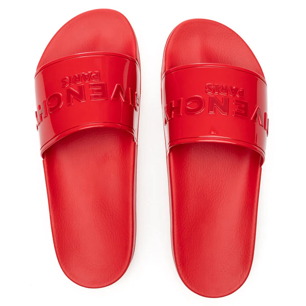 Slide Flat Sandal - Red - Image 4