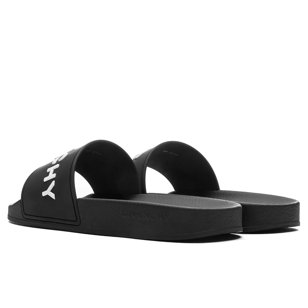 Slide Flat Sandals - Black - Image 3