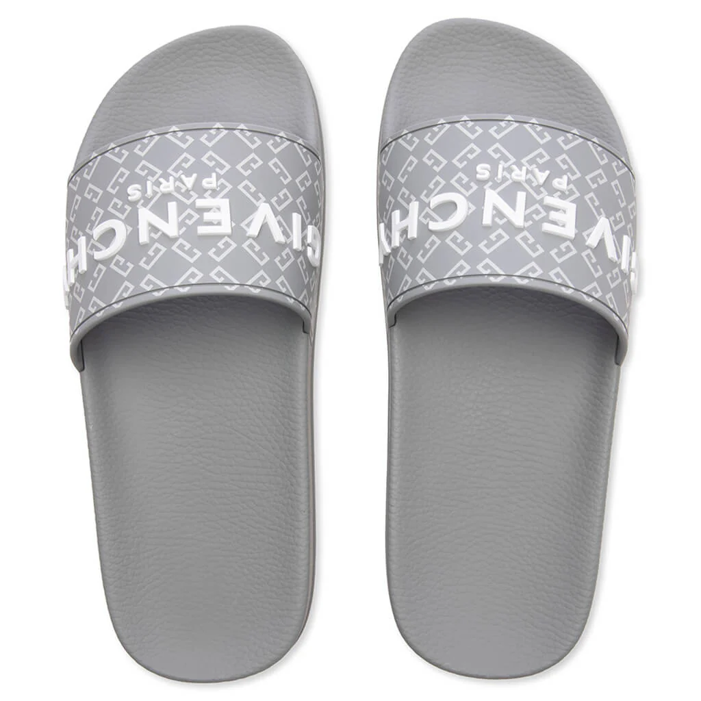 Slide Flat Sandals - Medium Grey - Image 4