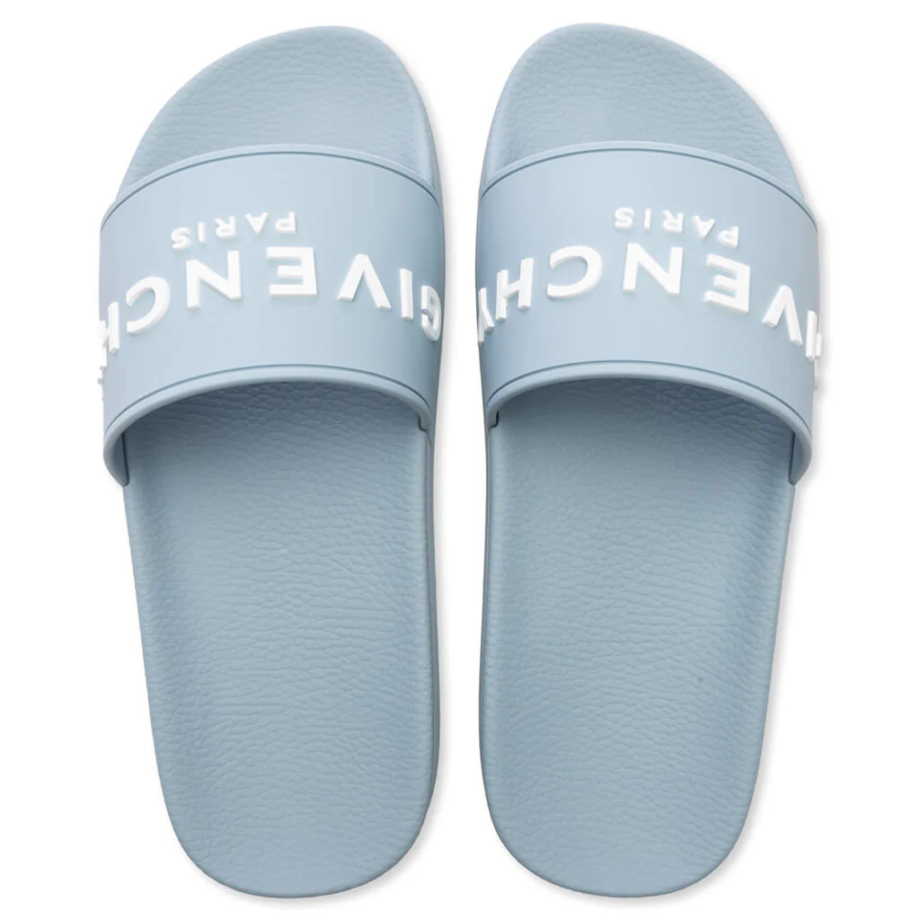 Slide Flat Sandals - Sky Blue - Image 4