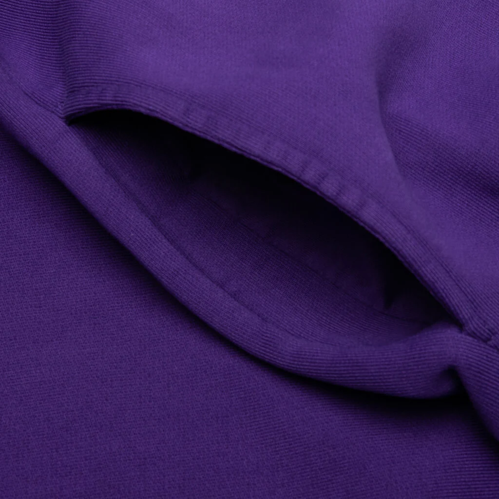 Slim Fit Print Hoodie - Purple - Image 3