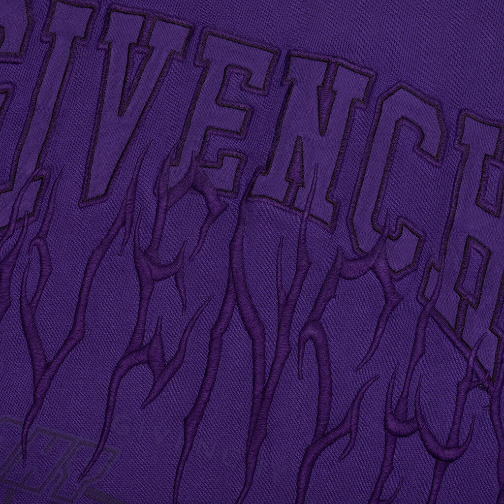 Slim Fit Print Hoodie - Purple - Image 4