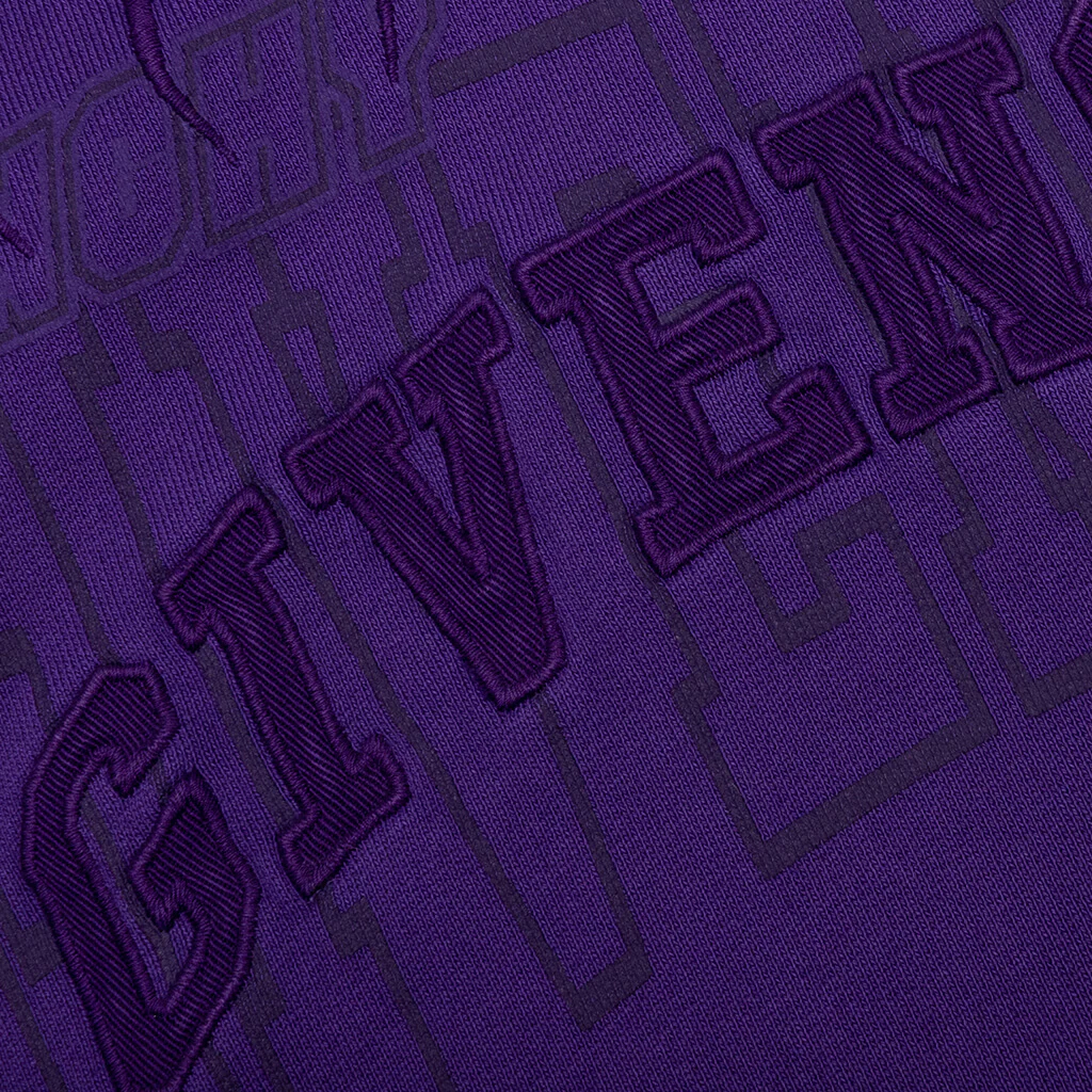 Slim Fit Print Hoodie - Purple - Image 5