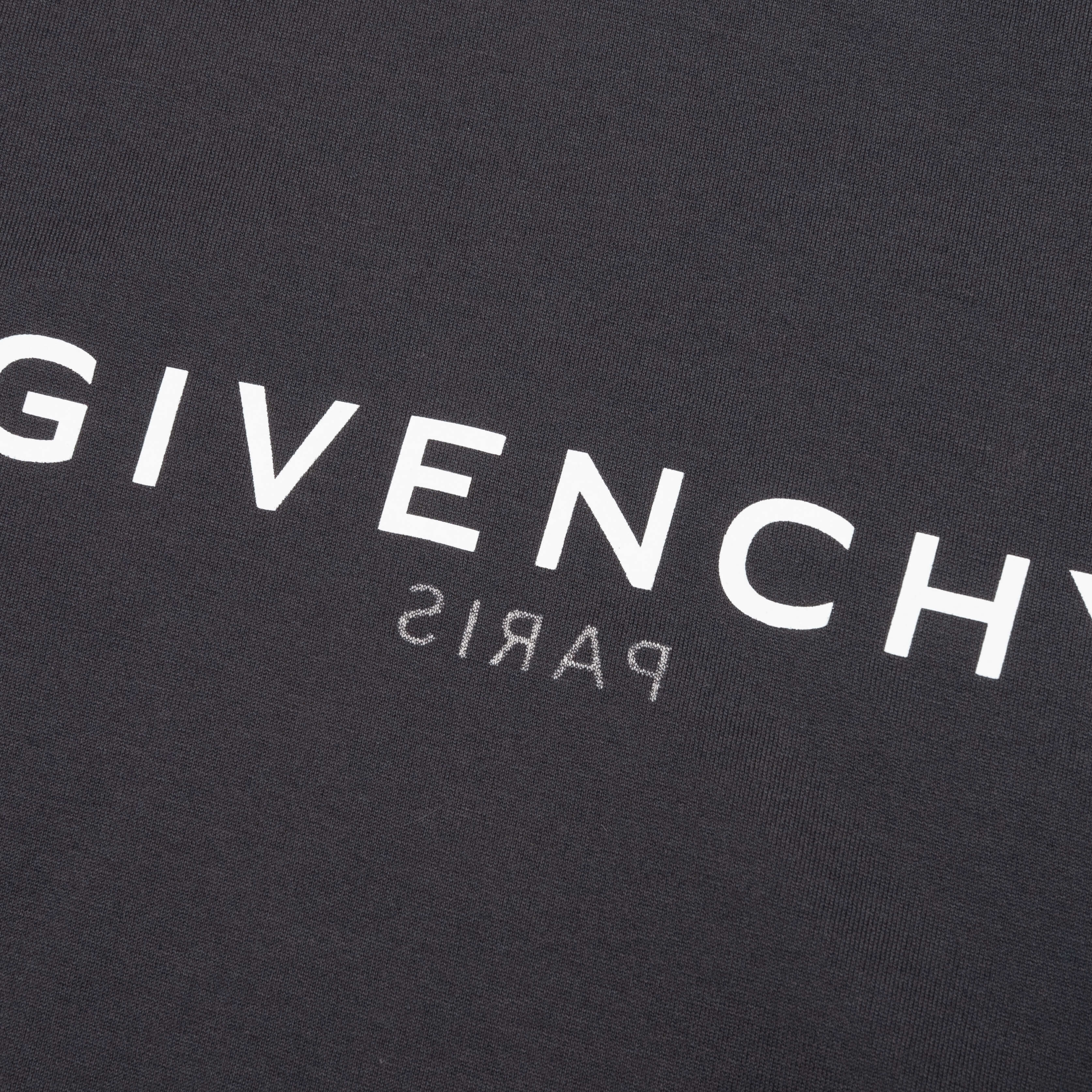 Slim Fit Reverse Print T-Shirt - Charcoal - Image 3