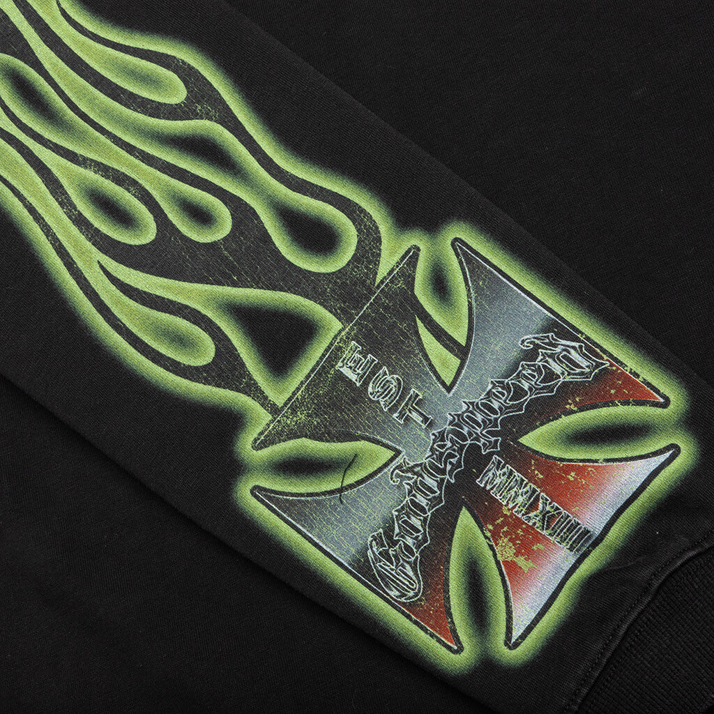 Biker Nation L/S T-Shirt - Black Wash - Image 6