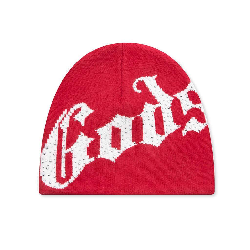 OG Logo Studded Beanie - Red/White