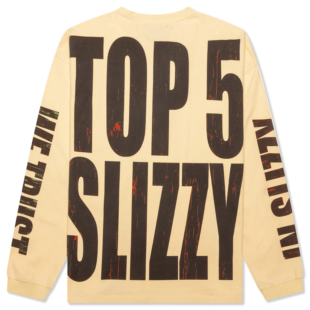 Top 5 Slizzy L/S Tee - Bone - Image 2