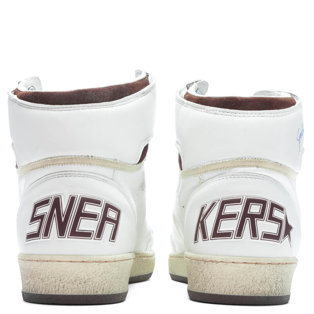 Hi Sky Star Nappa Sneaker - White/Beige/Chocolate Brown - Image 4